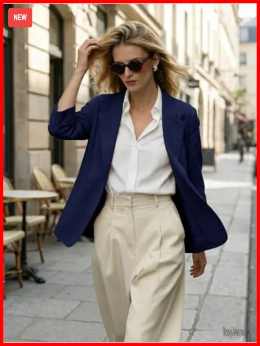 3/4 Sleeve Linen Blend Blazer Jacket Lightweight Casual Business Work